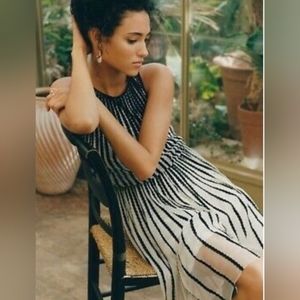 Anthropologie Geisha Designs Black and White Dress